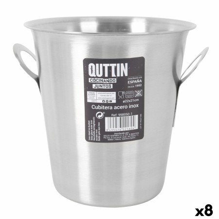 Sceau à Glace Quttin Quttin Acier inoxydable 5 L ø 22,2 x 21 cm (8 Unités)