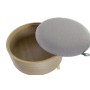 Banquette DKD Home Decor  Naturel Beige Polyester Bois MDF (40 x 40 x 41 cm)