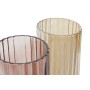 Vase DKD Home Decor Verre Terre cuite Ambre Moderne (11 x 11 x 27,5 cm) (2 Unités)