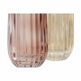 Vase DKD Home Decor Verre Terre cuite Ambre Moderne (10 x 10 x 17,5 cm) (2 Unités)