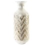 Vase DKD Home Decor Mosaïque Marron Nacre noire Marron Clair Bambou (25 x 25 x 65 cm)