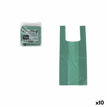 Bolsa reutilizable Inde Verde 35 x 50 cm (10 Unidades)