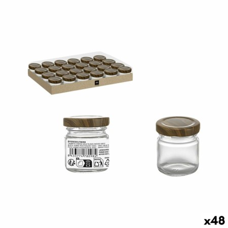 Pot en verre La Mediterránea WOOD 50 ml (48 Unités)