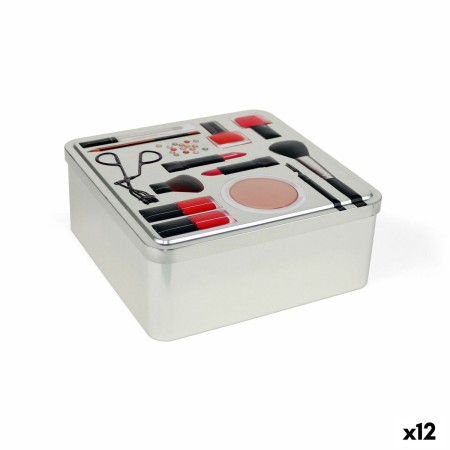 Boîte Multiusage Confortime Make-Up Métal 19,7 x 19,7 x 8 cm (12 Unités)