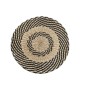 Dessous de plat DKD Home Decor Naturel Noir Fibre naturelle (35 x 35 x 1 cm)