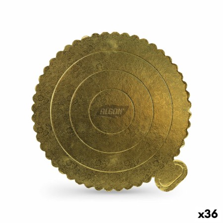 Base de gâteau Algon Doré 30 x 30 cm (36 Unités)