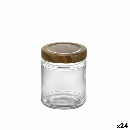 Pot en verre La Mediterránea WOOD 250 ml (24 Unités)