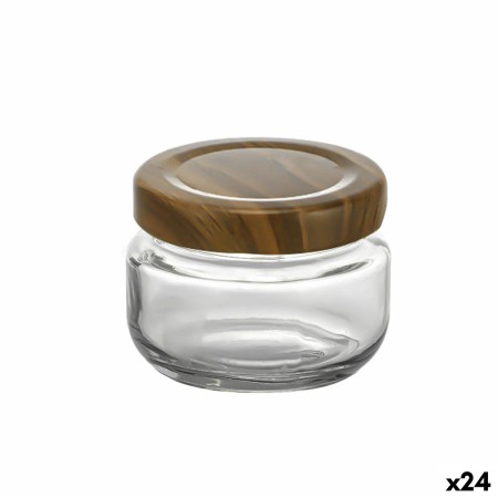 Tarro de Cristal La Mediterránea WOOD 140 ml (24 Unidades)