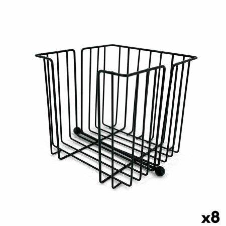 Porte-serviettes My Bar Noir Métal 19 x 19 x 18 cm (8 Unités)