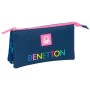 Trousse Fourre-Tout Triple Benetton Damero 22 x 12 x 3 cm