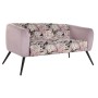 Canapé DKD Home Decor Noir Rose Métal Polyester Shabby Chic (140 x 71 x 71 cm)