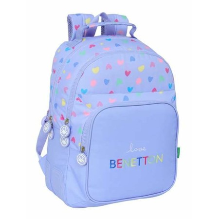 Cartable Benetton Lila 32 x 42 x 15 cm