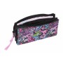 Trousse Fourre-Tout Triple Monster High 22 x 12 x 3 cm