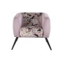 Fauteuil DKD Home Decor Noir Rose Métal Polyester (75 x 71 x 71 cm)