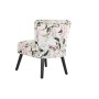 Chaise de Salle à Manger DKD Home Decor Noir Beige Rose Bois Polyester (60 x 66 x 77 cm) (2 Unités)