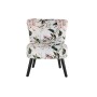 Chaise de Salle à Manger DKD Home Decor Noir Beige Rose Bois Polyester (60 x 66 x 77 cm) (2 Unités)