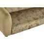 Canapé DKD Home Decor Noir Métal Polyester Jaune Shabby Chic (140 x 71 x 71 cm)