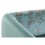 Canapé DKD Home Decor Noir Métal Polyester Vert Fleurs Shabby Chic (140 x 71 x 71 cm)