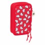 Pochette à crayons triple Hello Kitty Iconic Rouge 12,5 x 19,5 x 5,5 cm