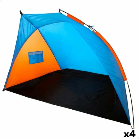 Paravientos Aktive 200 x 120 x 125 cm Azul Naranja (4 Unidades)