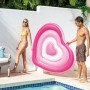 Matelas Gonflable Intex Coeur 135 x 155 x 25 cm Rose (6 Unités)