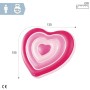 Colchoneta Hinchable Intex Corazón 135 x 155 x 25 cm Rosa (6 Unidades)