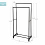 Perchero Max Home Acero Plástico 75 x 157 x 40 cm (4 Unidades)