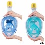 Máscara de Snorkel con Soporte para Cámara Deportiva AquaSport Azul Turquesa (4 Unidades)