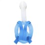 Máscara de Snorkel con Soporte para Cámara Deportiva AquaSport Azul Blanco (4 Unidades)