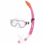 Masque de Plongée avec Tube AquaSport Bleu Rose (6 Unités)