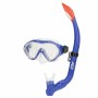 Masque de Plongée avec Tube AquaSport Bleu Rose (6 Unités)