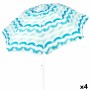 Sombrilla de playa Aktive Plateado 200 x 200 x 200 cm (4 Unidades)