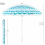 Sombrilla de playa Aktive Plateado 200 x 200 x 200 cm (4 Unidades)