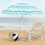 Sombrilla de playa Aktive Plateado 200 x 200 x 200 cm (4 Unidades)