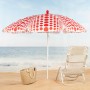 Sombrilla de playa Aktive Rojo 200 x 205 x 200 cm (6 Unidades)