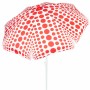 Sombrilla de playa Aktive Rojo 200 x 205 x 200 cm (6 Unidades)