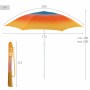 Sombrilla de playa Aktive Multicolor 200 x 200 x 200 cm (6 Unidades)