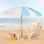 Sombrilla de playa Aktive Ø 200 cm 20 x 185 x 20 cm (6 Unidades)