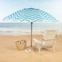 Sombrilla de playa Aktive Azul Ø 200 cm 200 x 190 x 200 cm (6 Unidades)