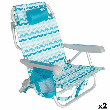 Silla de Playa Aktive 50 x 70 x 45 cm (2 Unidades)