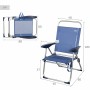 Silla de Playa Aktive 48 x 100 x 60 cm (2 Unidades)