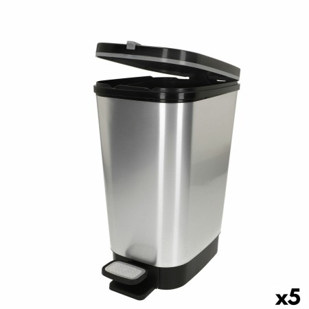 Poubelle Curver Gris Plastique 6 L (5 Unités)