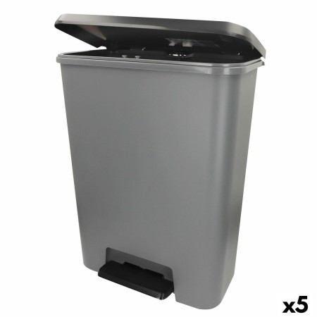Cubo de basura Curver Gris oscuro Plástico 50 L (5 Unidades)
