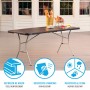 Table Piable Lifetime Noir 183 x 73 x 76 cm