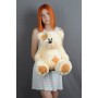 Oso de Peluche GO GIFT TEDDY 60 CR Crema Felpa 60 cm