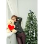 Ours en peluche GO GIFT FRANK 50 CR Crème Tissu Peluche Coeur 50 cm