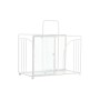 Porte-revues DKD Home Decor Verre Métal Blanc (36 x 16 x 34 cm)