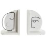 porte-livre DKD Home Decor Visage 2 Pièces Bois MDF (11 x 10 x 15 cm)