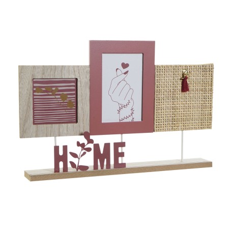 Cadre photo DKD Home Decor Home Bois Verre Naturel Bois MDF (42 x 5 x 27 cm) (12 Unités)