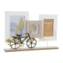 Cadre photo DKD Home Decor Bicyclette Bois Blanc Naturel Aluminium Bois MDF (44 x 5 x 29 cm)